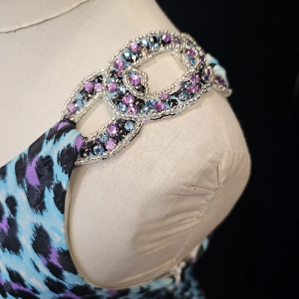 Animal print, maxi, dress, wedding, formal, party, prom, senior ball, colorful